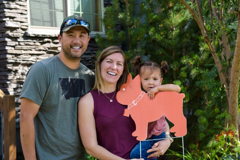 living room with wood floors and 2 couches